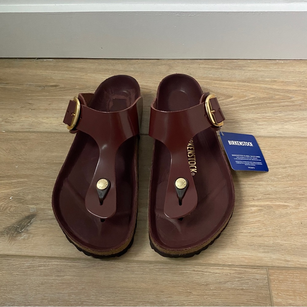 Birkenstock Gizeh Big Buckle in Chocolate Sz 39